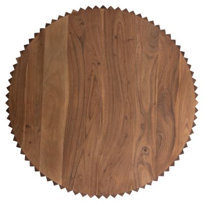 COFFEE TABLE ROUND SEDGE HM9695 SOLID ACACIA WOOD-NATURAL COLOR Φ90Χ38Hcm.