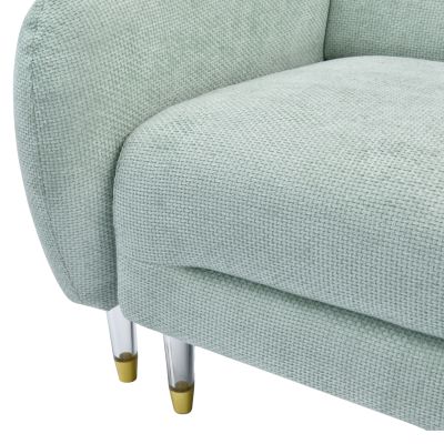 CORNER SOFA REVERSIBLE FLYER ΗΜ6072.07 MIΝΤ FABRIC-METAL HIGH LEGS 285x86-172x74Hcm.