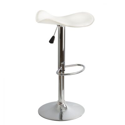Bar Stool HM201.02 White PU with gas lift 45χ45χ82