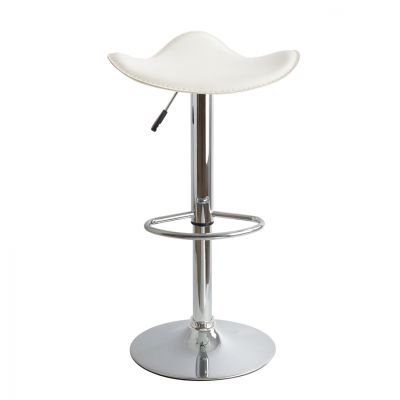 Bar Stool HM201.02 White PU with gas lift 45χ45χ82