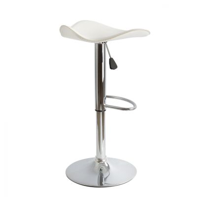 Bar Stool HM201.02 White PU with gas lift 45χ45χ82