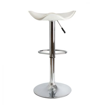 Bar Stool HM201.02 White PU with gas lift 45χ45χ82