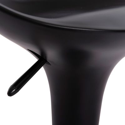 BAR STOOL DAISY HM200.01 WITH HEIGHT ADJUSTMENT IN BLACK & CHROME COLOR 43,5x38x86Hcm.