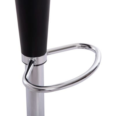 BAR STOOL DAISY HM200.01 WITH HEIGHT ADJUSTMENT IN BLACK & CHROME COLOR 43,5x38x86Hcm.