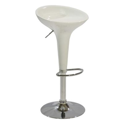 Bar Stool Daisy HM200.02 Gas Lift in white color 44x38x78cm