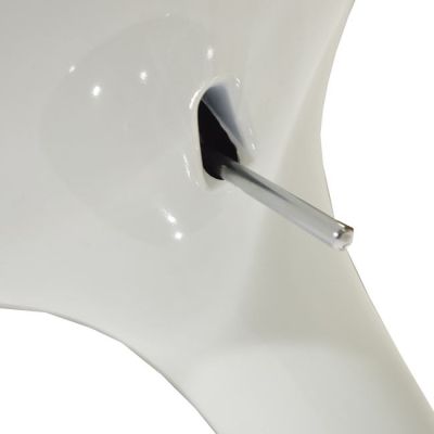 Bar Stool Daisy HM200.02 Gas Lift in white color 44x38x78cm