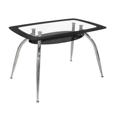 Трапезна маса Norris 120Χ75Χ75cm HM0086.02 стъкло черно