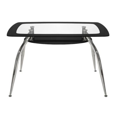 Трапезна маса Norris 120Χ75Χ75cm HM0086.02 стъкло черно