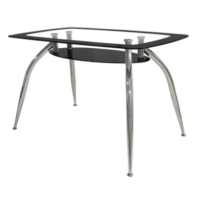Трапезна маса Norris 120Χ75Χ75cm HM0086.02 стъкло черно