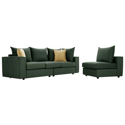 CORNER SOFA MONZA HM3256.17 INTERCHANGEABLE GREEN 265x195x98