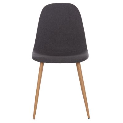 Dining chair Leonardo HM00100.10 with metallic legs and grey fabric 45x51.5x85H