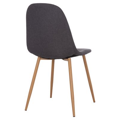 Dining chair Leonardo HM00100.10 with metallic legs and grey fabric 45x51.5x85H