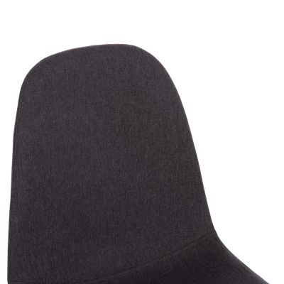 Dining chair Leonardo HM00100.10 with metallic legs and grey fabric 45x51.5x85H