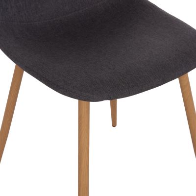 Dining chair Leonardo HM00100.10 with metallic legs and grey fabric 45x51.5x85H