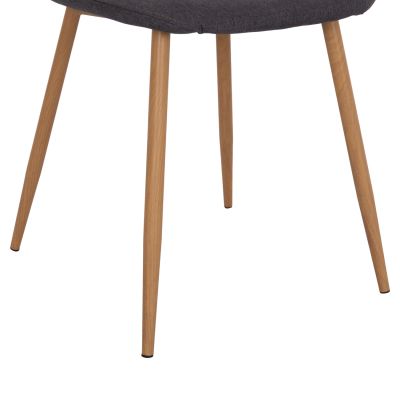 Dining chair Leonardo HM00100.10 with metallic legs and grey fabric 45x51.5x85H