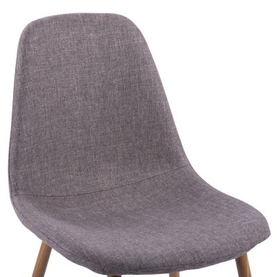Трапезен стол Leonardo HM00100.03 с метални крака и кафява дамаска 44x55x85Υ см