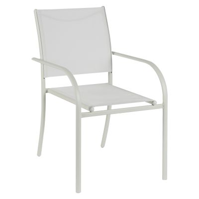 ВЪНШНО КРЕСЛО REDAN HM5976.02 БЯЛ МЕТАЛ-БЯЛ ТЕКСТИЛЕН 56x60x88Hcm.