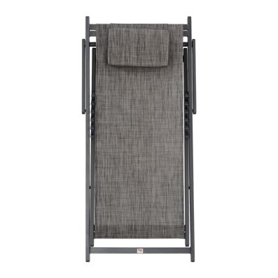 LOUNGE CHAIR PROFESSIONAL KEA HM5076.10 ALUMINUM & TEXTILENE IN GREY COLOR 59,5x102,5x94Hcm.