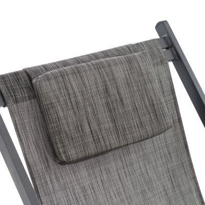 LOUNGE CHAIR PROFESSIONAL KEA HM5076.10 ALUMINUM & TEXTILENE IN GREY COLOR 59,5x102,5x94Hcm.