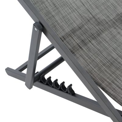 LOUNGE CHAIR PROFESSIONAL KEA HM5076.10 ALUMINUM & TEXTILENE IN GREY COLOR 59,5x102,5x94Hcm.