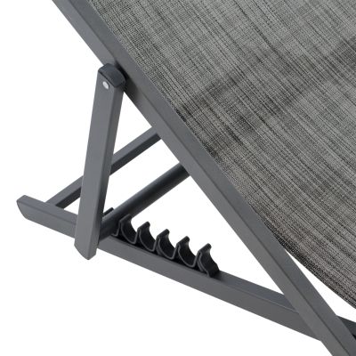 LOUNGE CHAIR PROFESSIONAL KEA HM5076.10 ALUMINUM & TEXTILENE IN GREY COLOR 59,5x102,5x94Hcm.