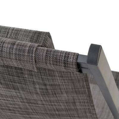 LOUNGE CHAIR PROFESSIONAL KEA HM5076.10 ALUMINUM & TEXTILENE IN GREY COLOR 59,5x102,5x94Hcm.