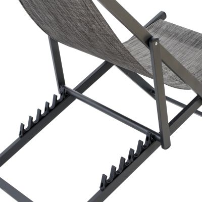 LOUNGE CHAIR PROFESSIONAL KEA HM5076.10 ALUMINUM & TEXTILENE IN GREY COLOR 59,5x102,5x94Hcm.