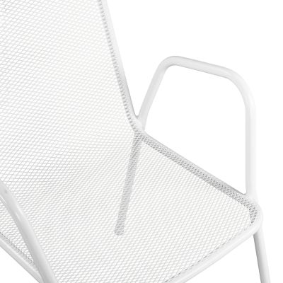 Armchair Metallic White HM5005.02 54x62x89 cm.