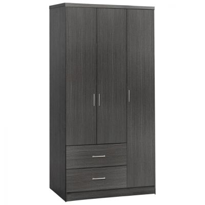 Wardorbe 3 Door with 2 drawers HM340.01 Zebrano 89x42,5x181