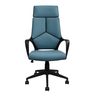 Office chair HM1054.06 Grey-Light blue and Black base 64x61x126 cm