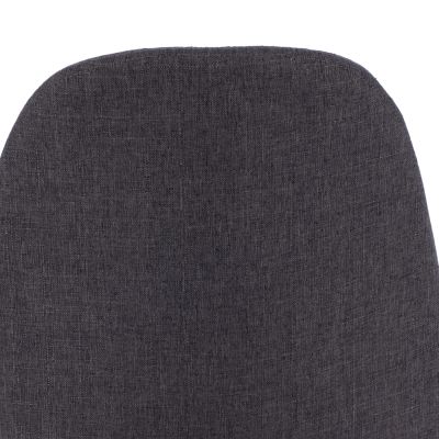 Трапезен стол Leonardo HM00100.16 с метални крака и тъмно сива дамаска 43,5x59x84 см.
