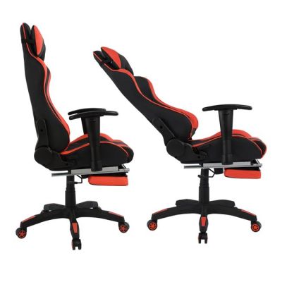 Office Gaming chair HM1063.01 Speed in Black-Red with footstep 68 x 71,5 x 134 cm