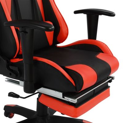 Office Gaming chair HM1063.01 Speed in Black-Red with footstep 68 x 71,5 x 134 cm