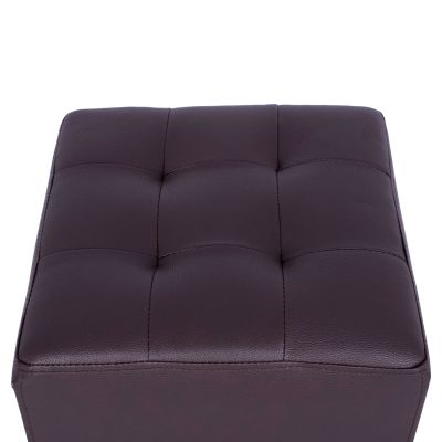 Stool With PU Brown Punk HM264.03 37x37x35cm