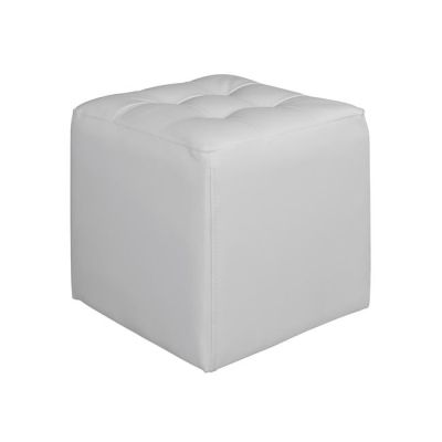 Stool 37x37x35cm With PU white Punk HM264.02