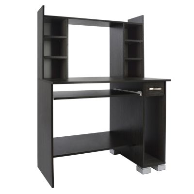 Office for computer with bookcase Zebrano HM2039.01 100x55x136cm