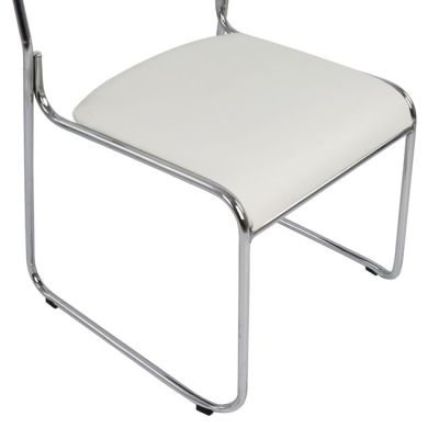 Conference office chair HM1019.02 White color 48,5x51,5x77 cm