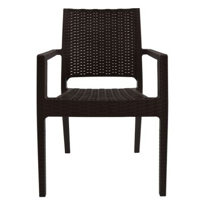 Chair with arms Polypropylene Dark Brown HM5134.02 57x55,5x89 cm