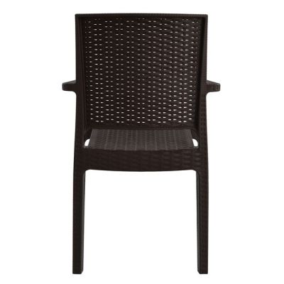 Chair with arms Polypropylene Dark Brown HM5134.02 57x55,5x89 cm