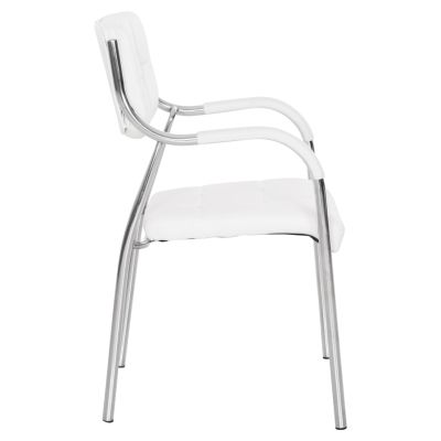 Conference office chair OBERON HM1018.02 White PU 51x52x88Hcm