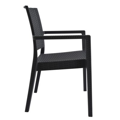 Chair with arms Polypropylene Dark Grey HM5134.01 57x55,5x89 cm
