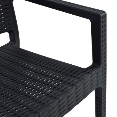 Chair with arms Polypropylene Dark Grey HM5134.01 57x55,5x89 cm