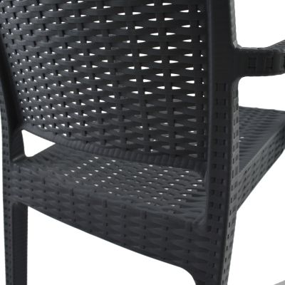 Chair with arms Polypropylene Dark Grey HM5134.01 57x55,5x89 cm