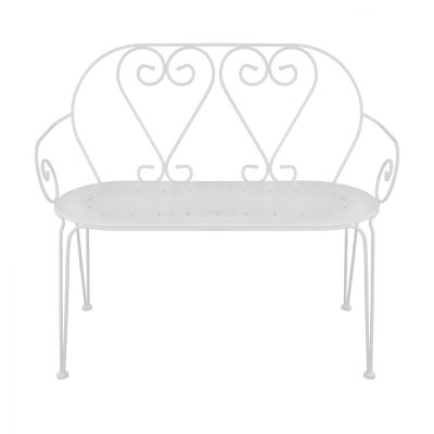 Метална пейка бял цвят HM5014.02 Amore 104x58x87 см