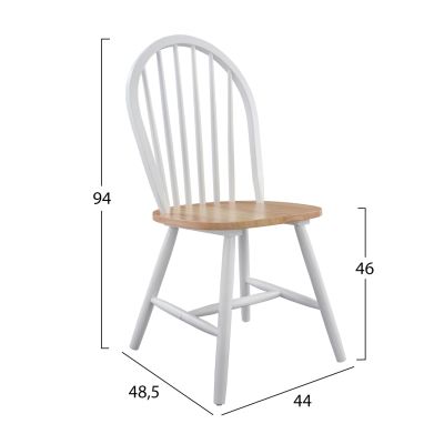Комплект Трапезна Маса 5 части Маса Бяла и столове HM8057