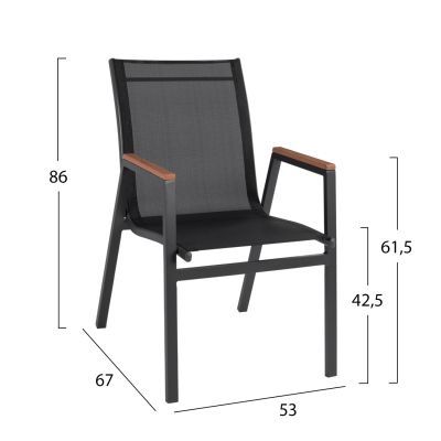 Set Dining Table 7 pieces in grey color HM5234.02