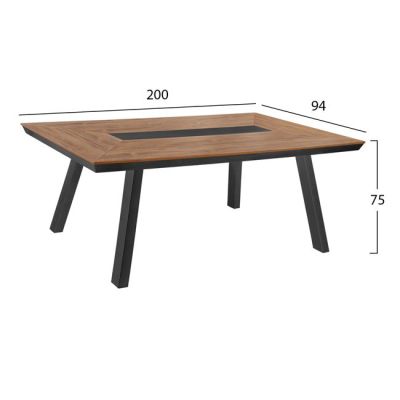 Set Dining Table 7pieces in grey color HM5235.02