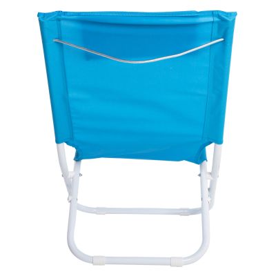 ПЛАЖЕН КЪС СТОЛ NALIN HM5150 МЕТАЛИК ВИСОКА ОБЛЕГАЛКА НЕБЕСНОСИН ВОДОУСТОЙЧИВ ПЛАТ 48x77,5x72Hcm.