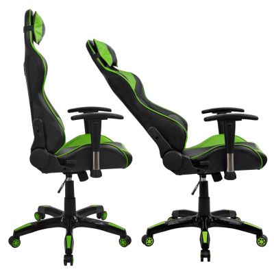 Office Gaming chair HM1056.03 Racing Black and Green PU 67x70x134 cm