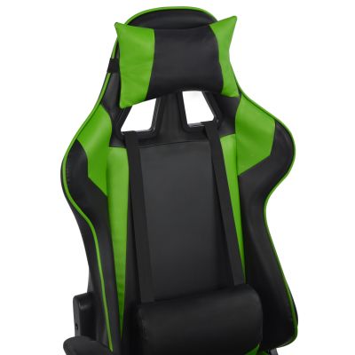 Office Gaming chair HM1056.03 Racing Black and Green PU 67x70x134 cm